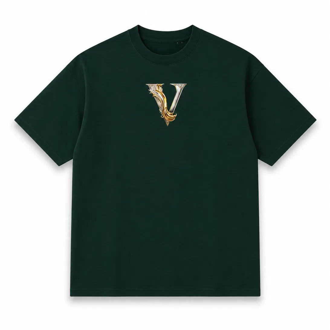 V T-Shirt Vert Royal
